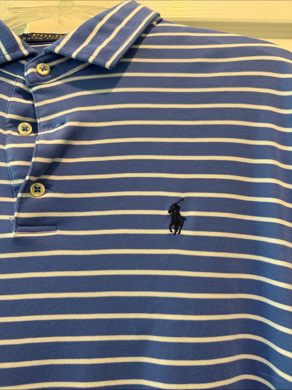 Polo by Ralph Lauren Royal Blue & White Striped Polo - Picture 2 of 11